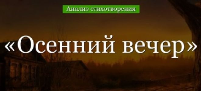 Анализ стихотворения блока осенний день