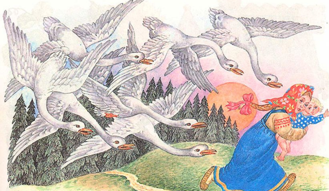 Гуси-лебеди - краткое содержание сказки